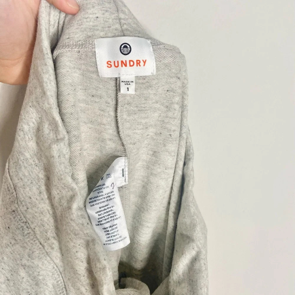 Anthropologie Sundry Full Length Striped High Waist Leggings Grey - Picture 5 of 6